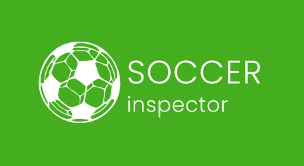 Logotipo verde do Soccer Inspector com uma bola de futebol estilizada